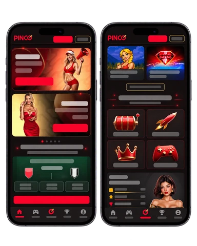 PINCO · Главная и игровые разделы