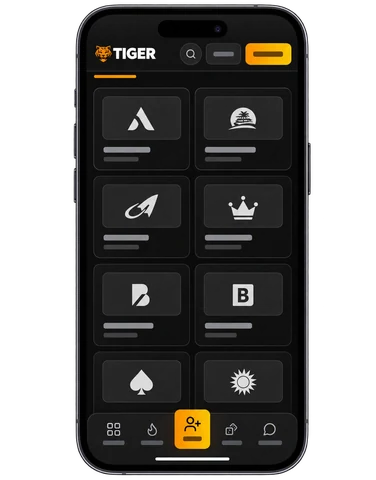 Tiger Casino · Карточки разработчиков Tiger