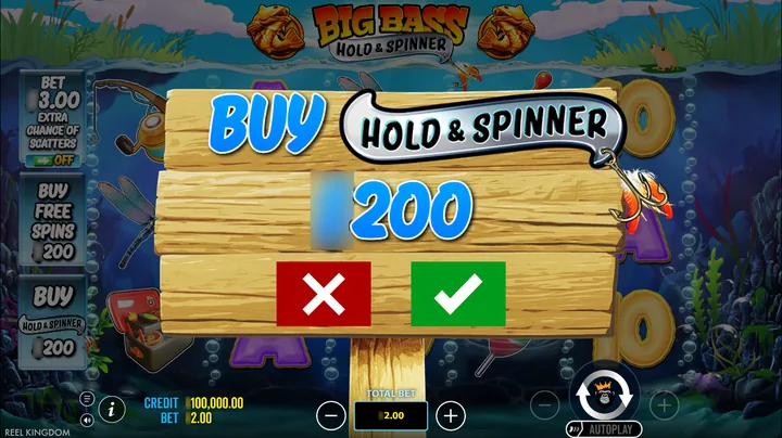 Big Bass Hold & Spinner — Покупка бонуса