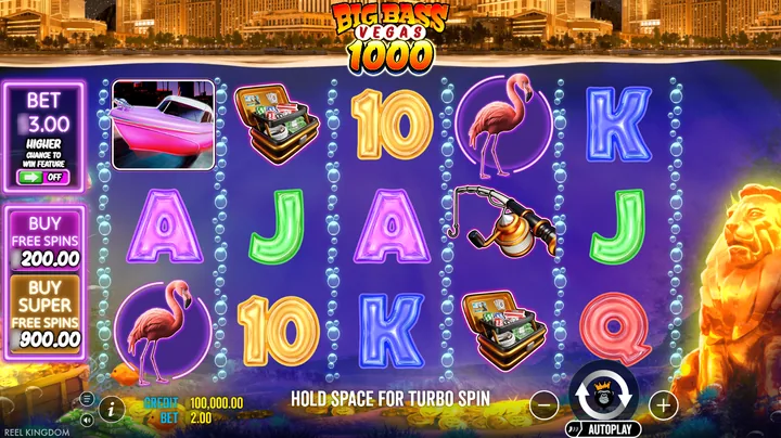 Big Bass Vegas 1000 — Основная игра