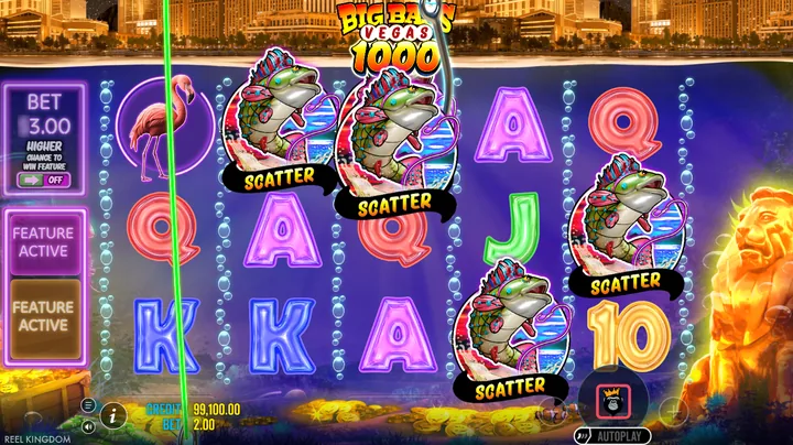 Big Bass Vegas 1000 — Запуск бонусного раунда