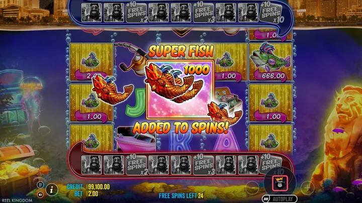 Big Bass Vegas 1000 — Бонусный раунд