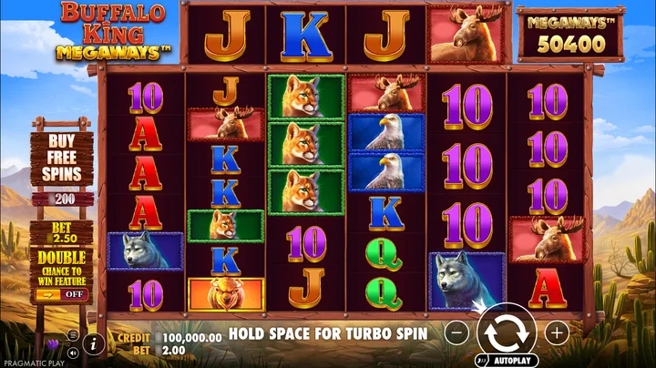 Buffalo King Megaways — Основная игра