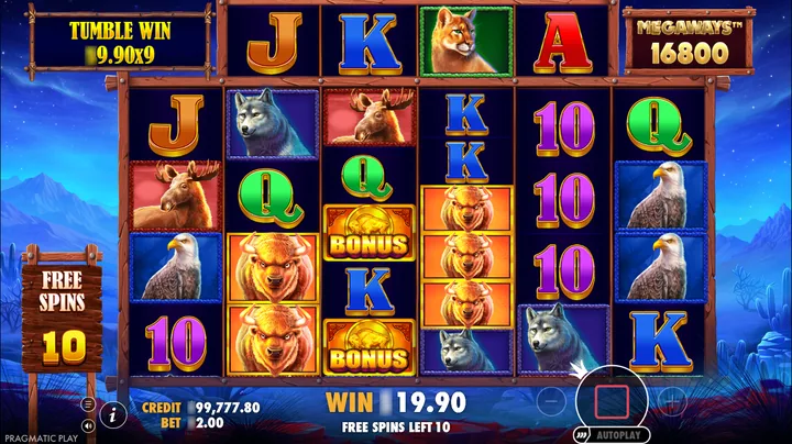 Buffalo King Megaways — Wild в игре