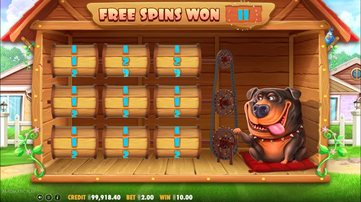 The Dog House — Выбор числа фриспинов