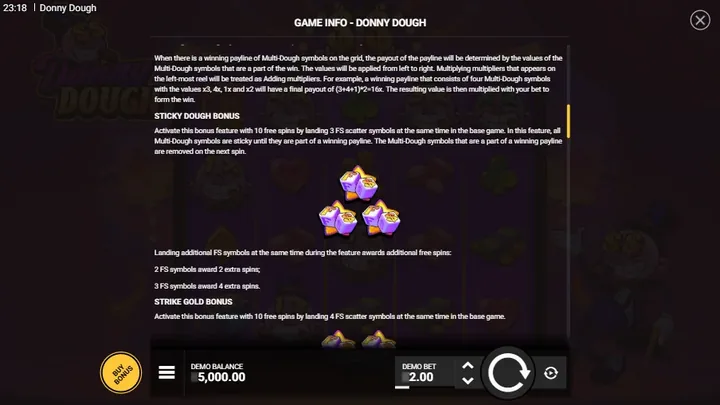 Donny Dough — Sticky Dough Bonus