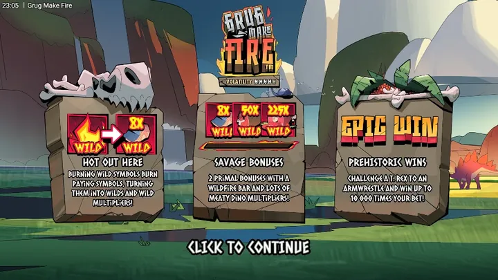 Grug Make Fire — Заставка игры