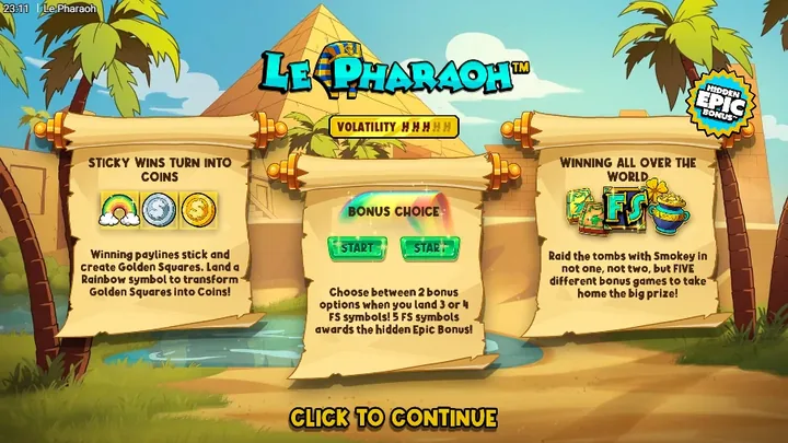 Le Pharaoh — Заставка игры