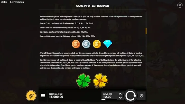 Le Prechaun — Монеты и Clover