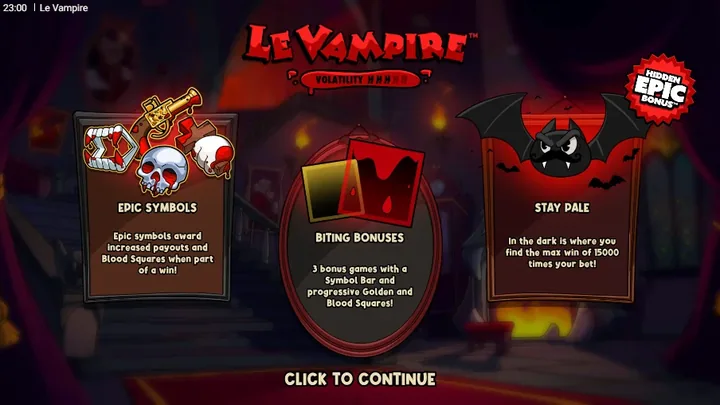 Le Vampire — Заставка игры