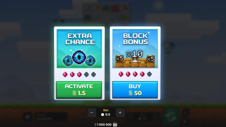Mine Slot — Extra Chance и покупка Block Bonus