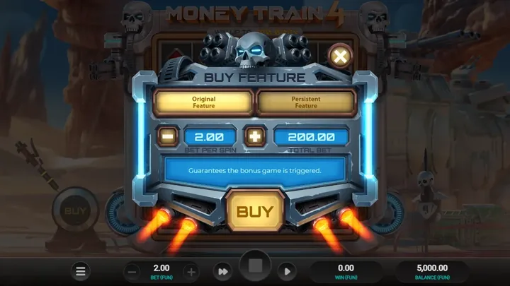Money Train 4 — Original и Persistent Feature