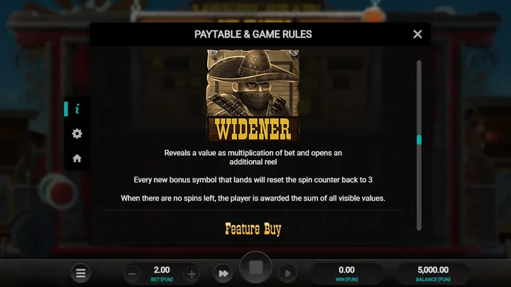 Money Train — Widener и расширение вагона
