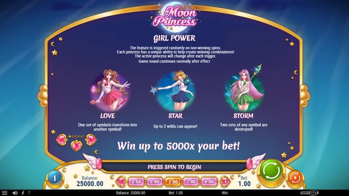 Moon Princess — Способности Girl Power