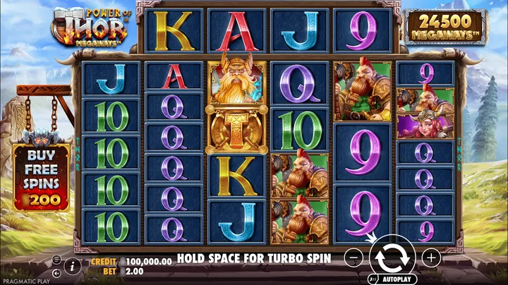 Power of Thor Megaways — Основная игра