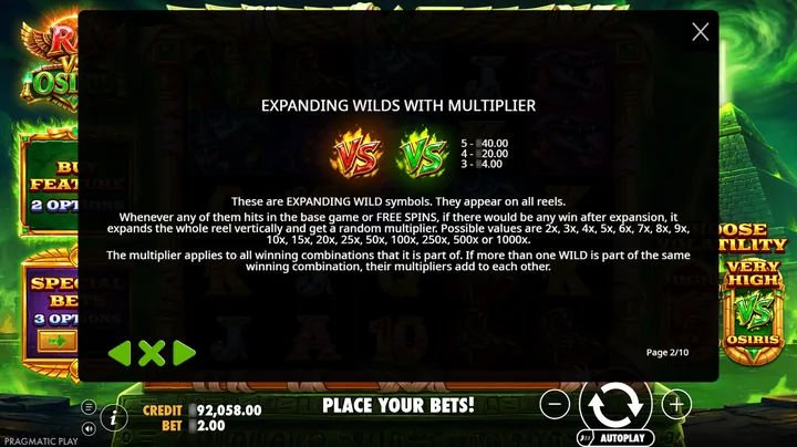 Ra vs Osiris — Wild в игре