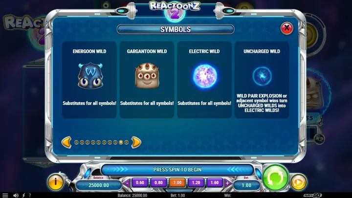 Reactoonz 2 — Виды Wild