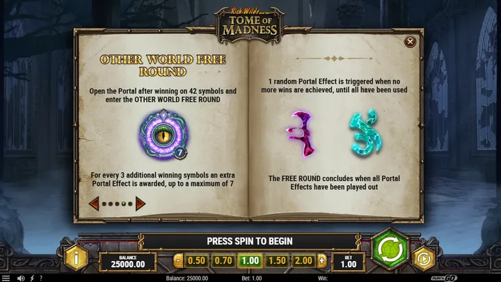 Rich Wilde and the Tome of Madness — Other World Free Round