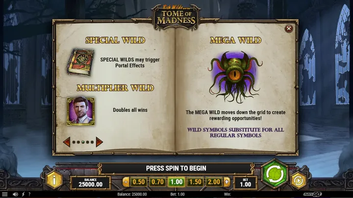 Rich Wilde and the Tome of Madness — Special, Multiplier и Mega Wild