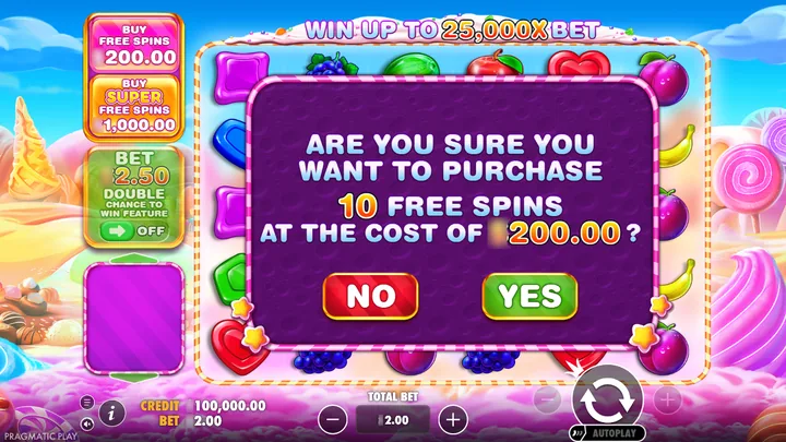 Sweet Bonanza 1000 — Покупка бонуса