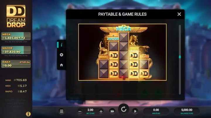 Temple Tumble 2 Dream Drop — Отдельный раунд Dream Drop