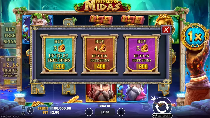 The Hand of Midas — Покупка бонуса