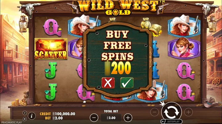 Wild West Gold — Покупка фриспинов