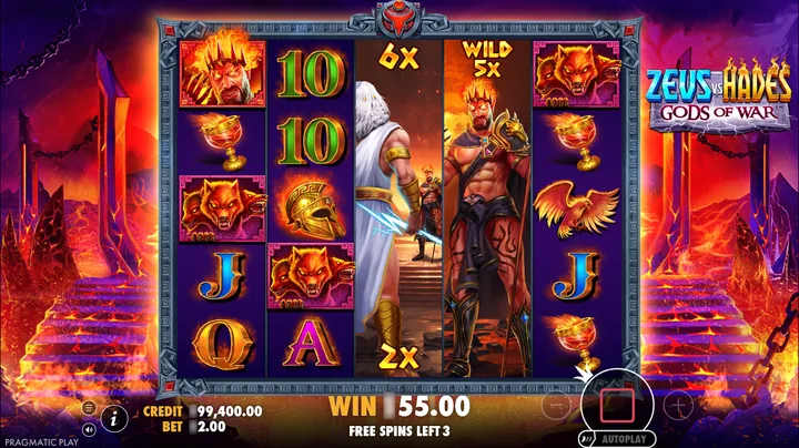 Zeus vs Hades — Gods of War — Расширяющиеся Wild